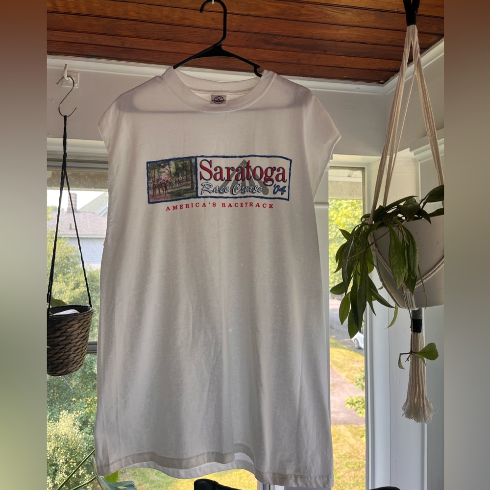 White Saratoga Race Course T-Shirt